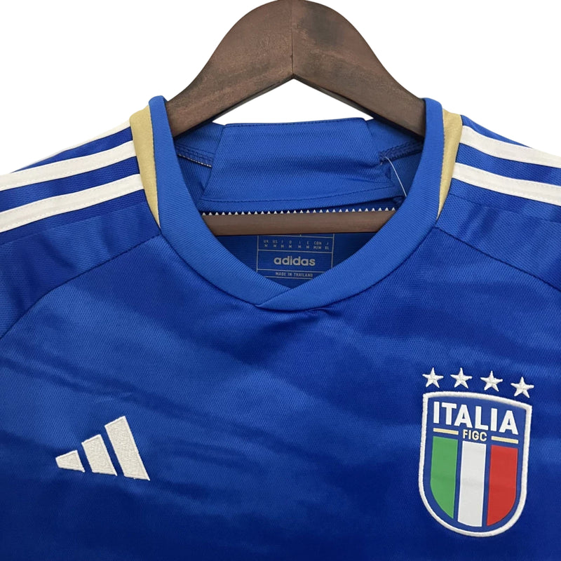 Camisa Itália I 2023 Torcedor Masculina - Azul